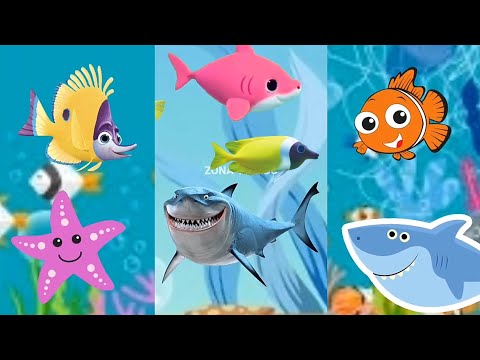 Baby Shark Dance at Seaworld with Dolphin octopus Animals Sea | Nursery rhymes kids song family