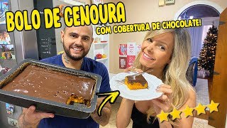 BOLO DE CENOURA COM COBERTURA DE CHOCOLATE | Receitas Delícias