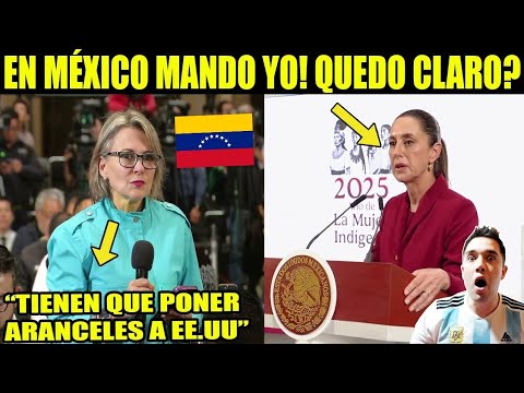 CLAUDIA MANDA CALLAR A EXTRANJERA QUE VINO A LA MAÑANERA A QUERER DAR ORDENES DE ARANCELES!
