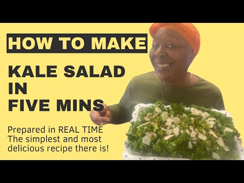 How to make KALE SALAD - Easiest dish you will ever make.