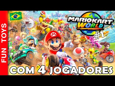 Mario Kart World #1 - Primeira Gameplay e com 4 jogadores!!!