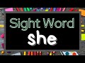 Reading Practice with the Sight Word SHE