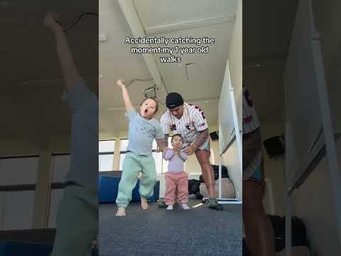 Accidentally catching my 1 year old walking
