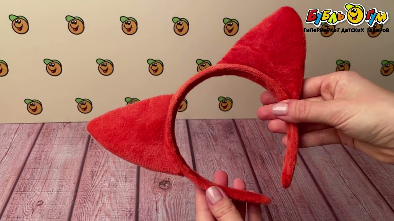 Ободок карнавальный Лисичка плюшевый - видео