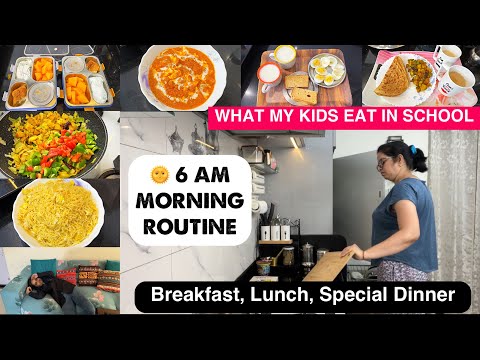6 AM MORNING ROUTINE | Kids School Lunchbox, Breakfast, AfterSchool Meal, Special Dinner Recipe