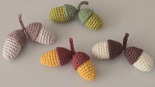 Easy Crochet Acorn Tutorial 🌰🍂 Cute Fall & Halloween DIY Decor
