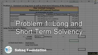Problem 1: Long and Short Term Solvency