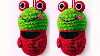 ⚡🍄AMAZING CROCHET DESIGN 💯🐸FROG SHAPE PEN HOLDERS MAKING VIDEO.#diy #crochet #frog #pencil #holder