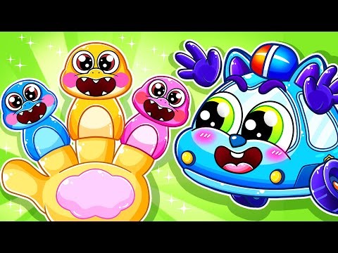 Dino Finger Family Song | Baby Dino Where Are You? + More Nursery Rhymes by Baby Cars & Friends