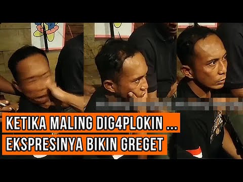 KEBIASAAN MALING LUH !! tampang kisut maling digerudug warga