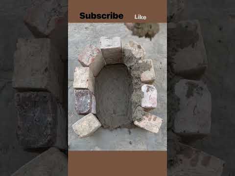 Mitti ka chulha clay oven wood stove clay stove mud stove Chulha #mittikachulha #art  #shorts