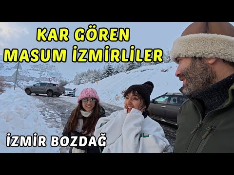 KAR GÖREN MASUM İZMİRLİLER | İZMİR BOZDAĞ'DA KARDA GÜNÜBİRLİK KAMP