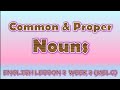 Common and Proper Nouns Assessment
