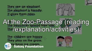 At the Zoo-Passage (reading /explanation/activities)