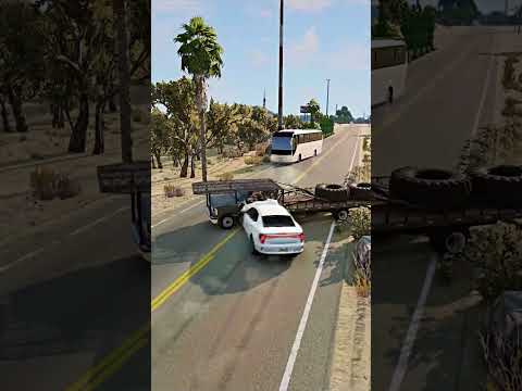 Realistic Highway Car Crashes #159