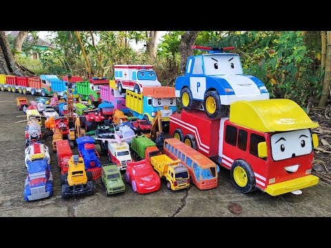 Mobil Truk Tronton Panjang Bongkar Mobil Mobilan Truk Molen, Kereta Api, Mobil Polisi, Mobil Balap.