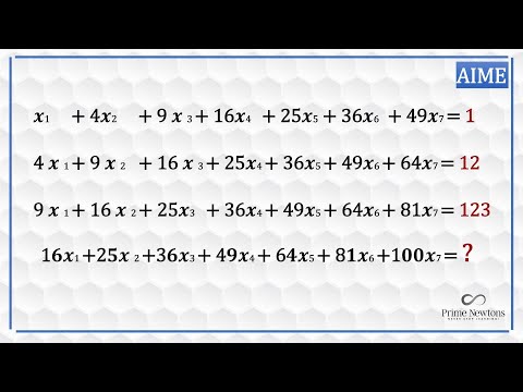 A puzzle or a system of equations?