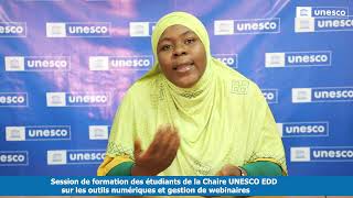 Témoignages des jeunes bénéficiaires sur les outils numériques et gestion de webinaire par l'UNESCO