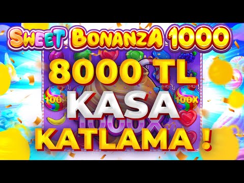 SWEET BONANZA 1000 YENİ OYUN 🍭| 8000 TL KASA NASIL KATLANIR 🍭SLOT OYUNLARI TAKTİK VURGUN 🍭