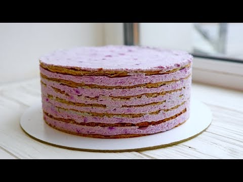 МЕДОВИК С ЧЕРНИЧНЫМ КРЕМОМ / вкус черничного йогурта