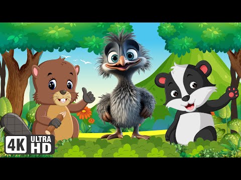 Unique Animal Behaviors: Beaver, Ostrich, Skunk, Badger, Crocodile - Cute Animal Sounds