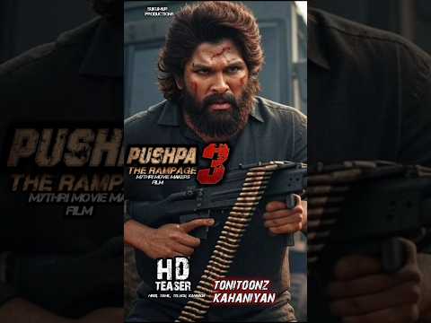 PUSHPA 3: The Rampage - Teaser | Allu Arjun | Sukumar | #trailer #shortfeed @tonitoonzkahaniyan