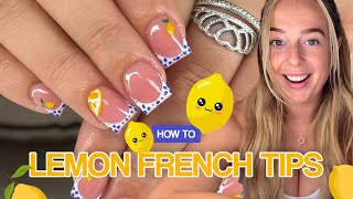 How To: Summer Lemon French Tip Nails 🍋☀️
