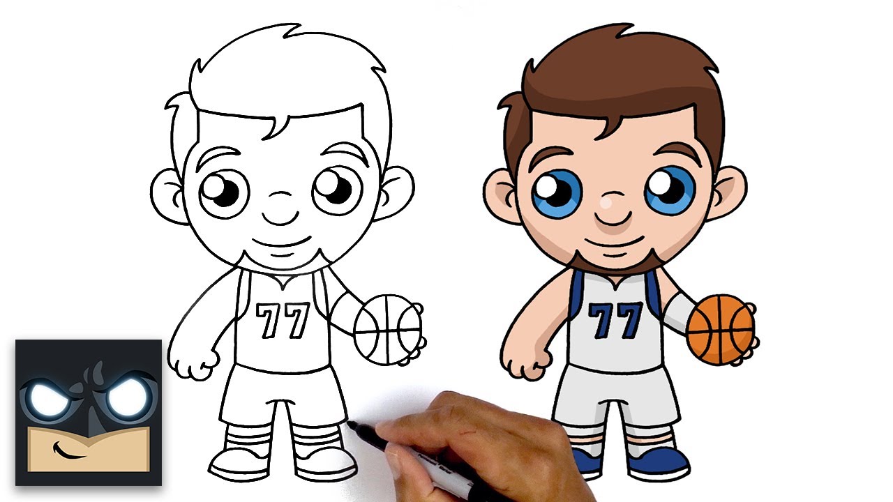 How To Draw Luka Doncic - Dallas Mavericks