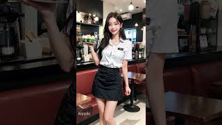 AI 룩북✨lookbook✨카페 아르바이트 그녀 A part-time job at a cafe #ai룩북 #바카라 #바카라실시간