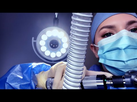 ASMR Ear Surgery | Ear Cleaning, Hearing Test | Tympanostomy Tubes