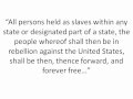 Emancipation Proclamation Key Concepts