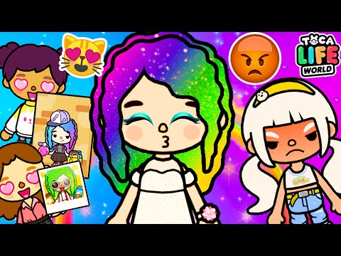 🌈 Я СТАНОВЛЮСЬ ИЗВЕСТНОЙ, ПОТОМУ ЧТО У МЕНЯ РАДУЖНЫЕ ВОЛОСЫ! 🌈 Toca Boca Life World