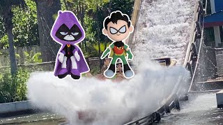 🎢 Teen Titans GO! Raven asks Robin to go on a Water Ride!