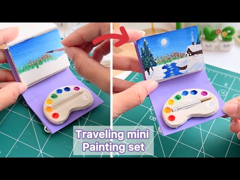 Traveling Mini Painting Set | Acrylic Painting | Easy Painting Techniques for Beginners #painting