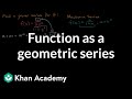 Understanding Power Series and Geometric Series