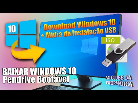 Como BAIXAR o WINDOWS 10 Original e PENDRIVE BOOTÁVEL (32Bits ou 64Bits) - VERSÃO RECENTE