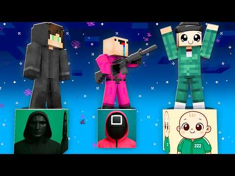 ИГРОК 222 ЛАКИ БЛОК VS СОЛДАТ VS ФРОНТМЕН! НУБ ПРОТИВ ПРО! ВЫЖИТЬ НА 1 БЛОКЕ игра в кальмара!