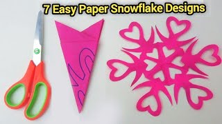 7 Easy Paper Snowflake Designs | Fun DIY Craft for Kids