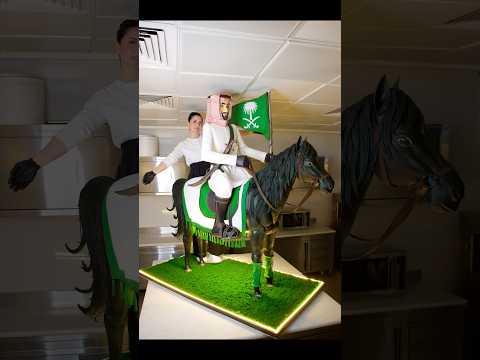 Epic black horse made out of cake 🐎 #nationalday #horse