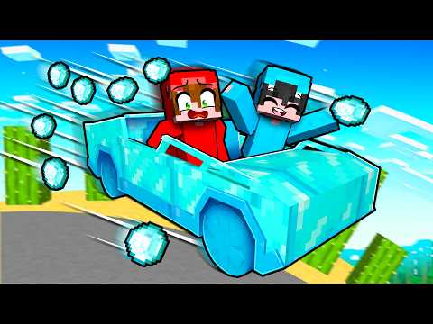 Hice un Viaje Largo con COCHES de MINERALES en Minecraft!