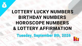 September 8th 2026 - Lottery Lucky Numbers, Birthday Numbers, Horoscope Numbers