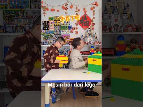 paman kaget karna Rafa membuat mesin bor dari Lego #shorts #videolucu #dubbing #lego