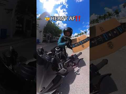 Part 1 #amazon #amazondelivery #failed #fyp #motorcycle #bikergirl #reaction #sidequests #funny #wow