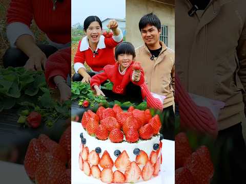 🍰 strawberry 🍓 cake racipe 🤤 ~ mini wood -toy woodworking art skill wood / handcraft #shorts