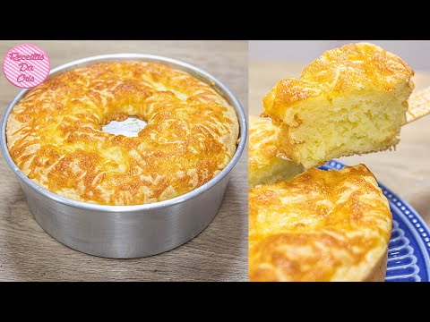 BOLO PÃO DE QUEIJO DE MUSSARELA | SUPER FÁCIL RÁPIDO E DELICIOSO | RECEITAS DA CRIS