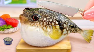 OMG! 😲 Tiny Fish Recipe 🐟 Recipe For Spicy Mini Puffer Fish Hotpot - Mini Yummy Cooking