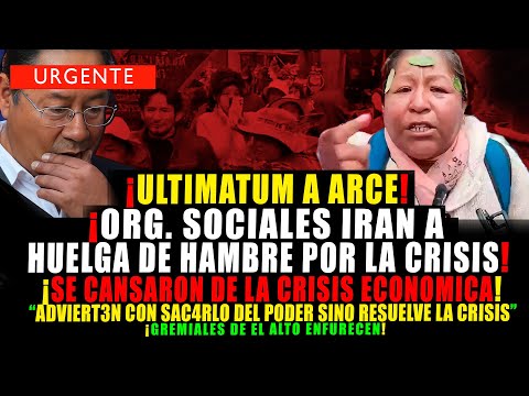 BOMBAZO. AMEN4-ZAN A ARCE CON HUELGA DE HAMBRE POR LA CRISIS. ¡ORG. SOCIALES SE CANSARON!