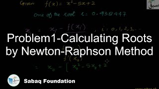 Problem1-Calculating Roots by Newton-Raphson Method