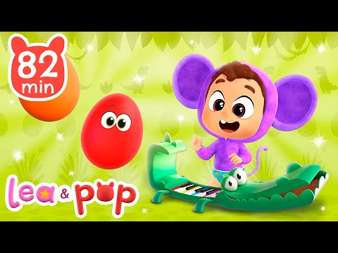 Aprende los animales de la jungla con el piano de Pop 🐊 Vídeos educativos de Lea y Pop