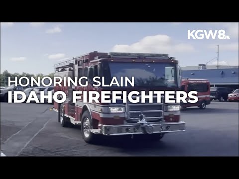 YouTube video thumbnail: Portland Fire and Rescue Heads to Idaho to Honor Two Firefighters Killed on Duty